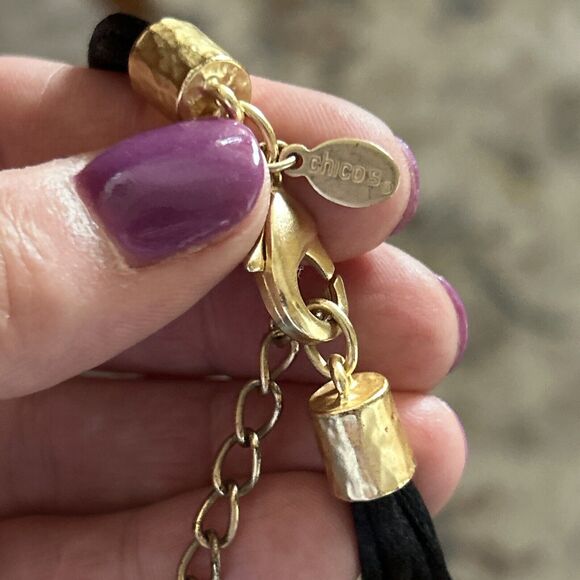 Chicos Necklace Lot of 4 Modern Costume Jewelry 2 Long 1 Bib 1 Statement - Picture 15 of 15